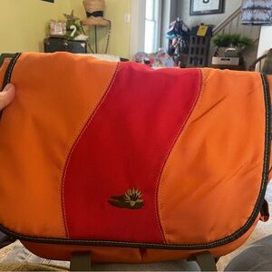 Orange and Red Laptop Bag